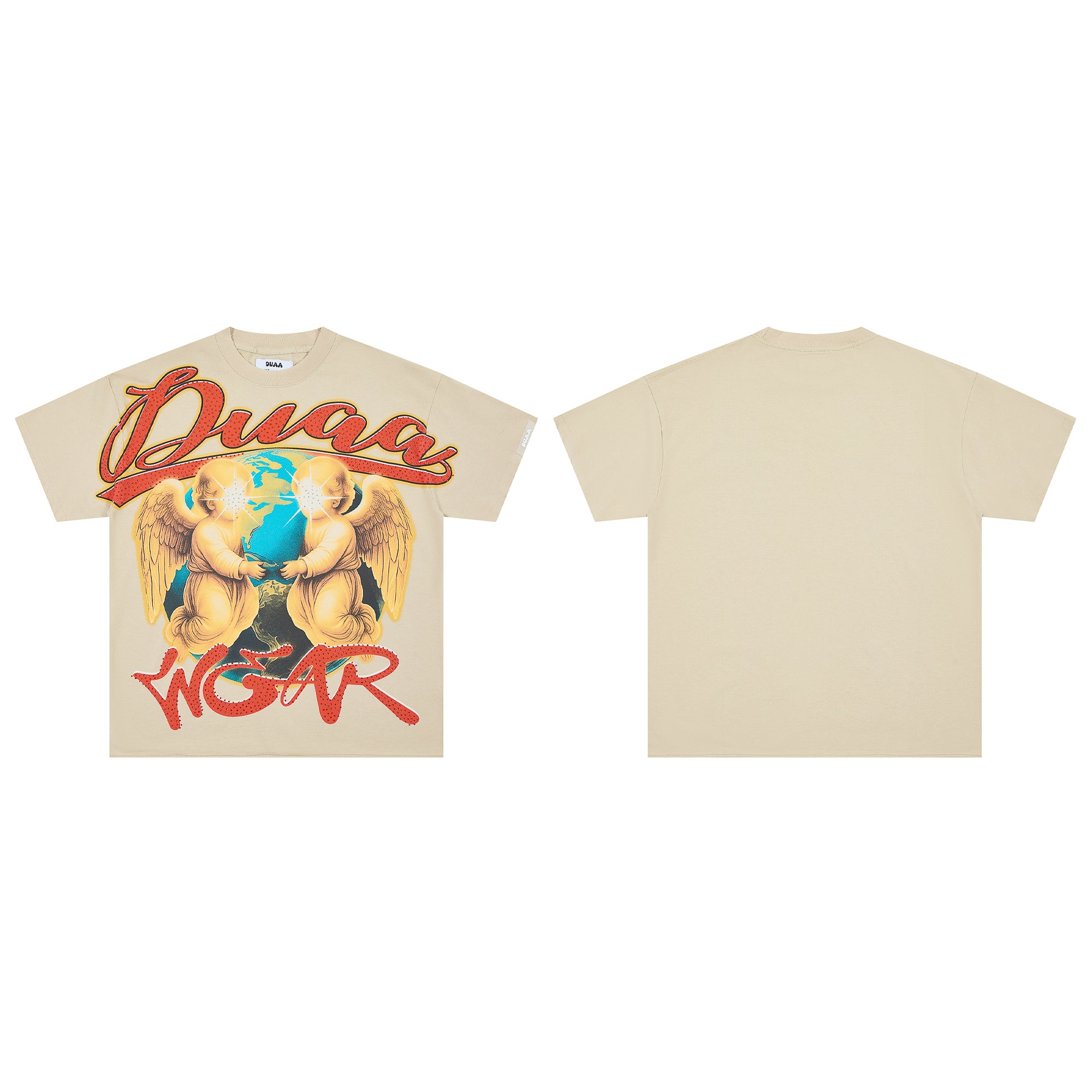 DUAA WEAR Twin Angels Earth Vintage Washed T-Shirt