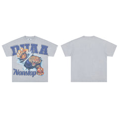 DUAA Nonstop Roaring Tiger Football Vintage Washed T-Shirt