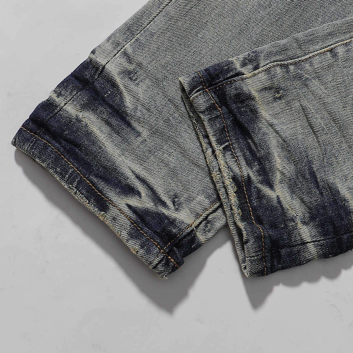 Purple‑Brand Vintage Faded Sand Wash Straight Leg Denim Jeans
