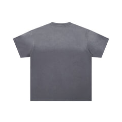 DUAA Basketball Eagle Cartoon Vintage Grey Washed T-Shirt