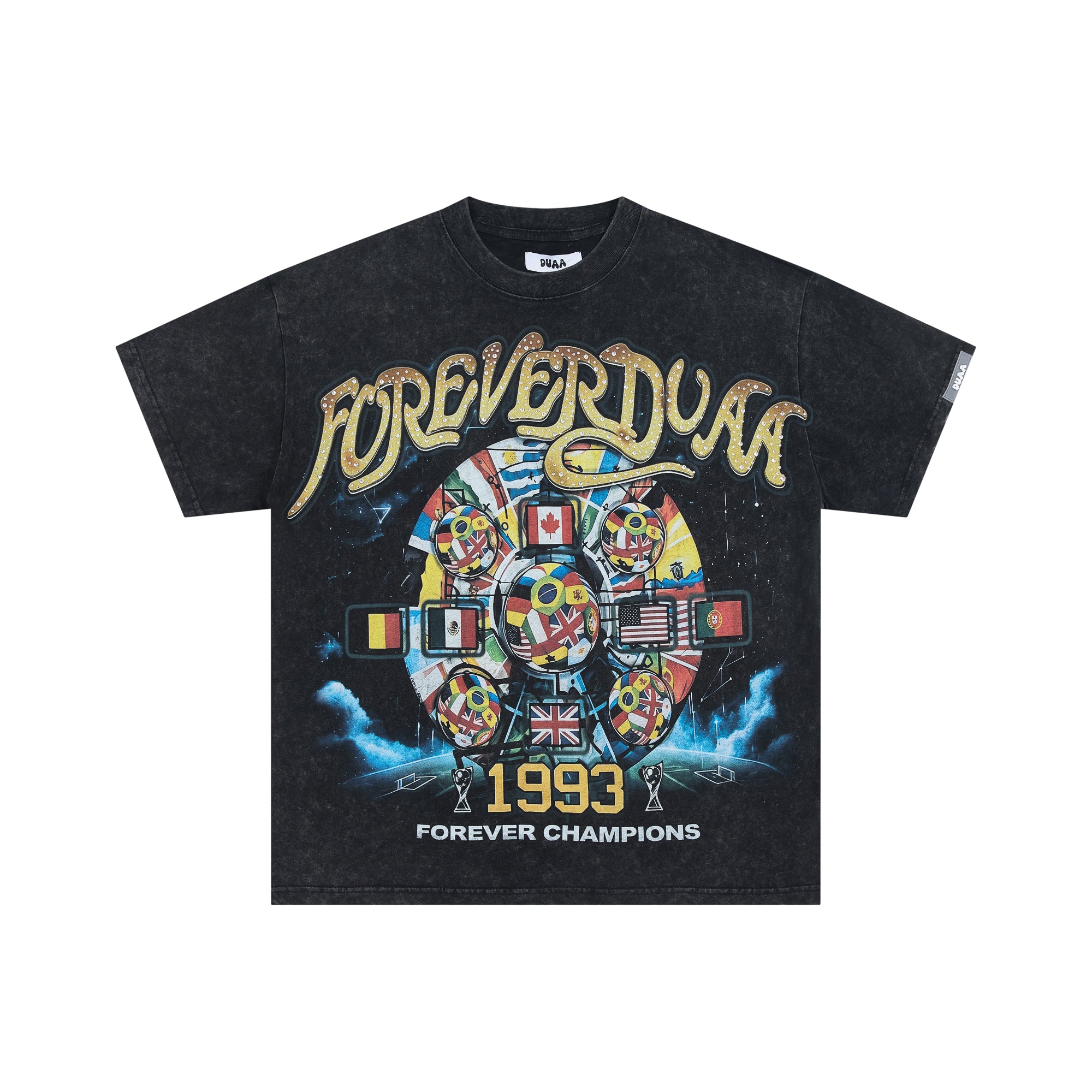 Forever DUAA 1993 World Flag Champion Vintage Washed T-Shirt