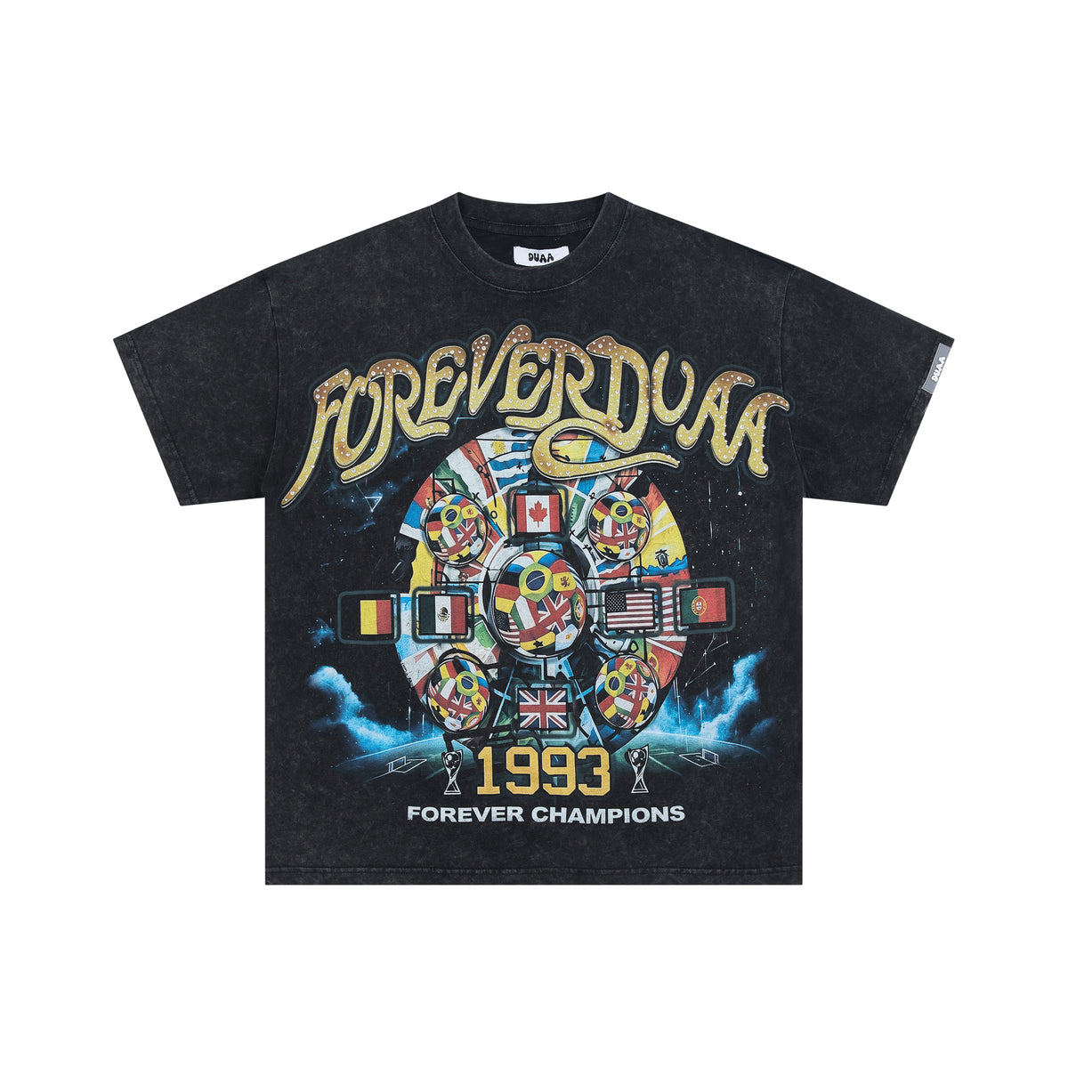 Forever DUAA 1993 World Flag Champion Vintage Washed T-Shirt