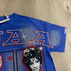 DUAA Celia Cruz Queen of Salsa Vintage Blue Washed T-Shirt