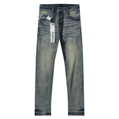 Purple‑Brand Vintage Yellowish Sand Fade Straight Leg Jeans
