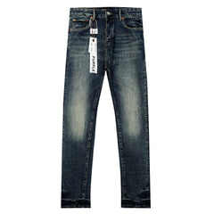 Purple‑Brand Vintage Full Crack Texture Straight Leg Jeans