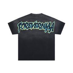 DUAA FOREVERDUH Alien UFO Boys Vintage Washed Graphic T-Shirt