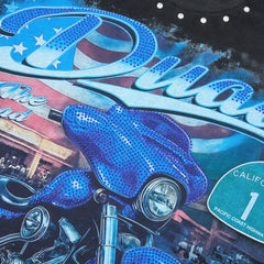 DUAA Malibu California Motorcycle Rivet Vintage Washed T-Shirt