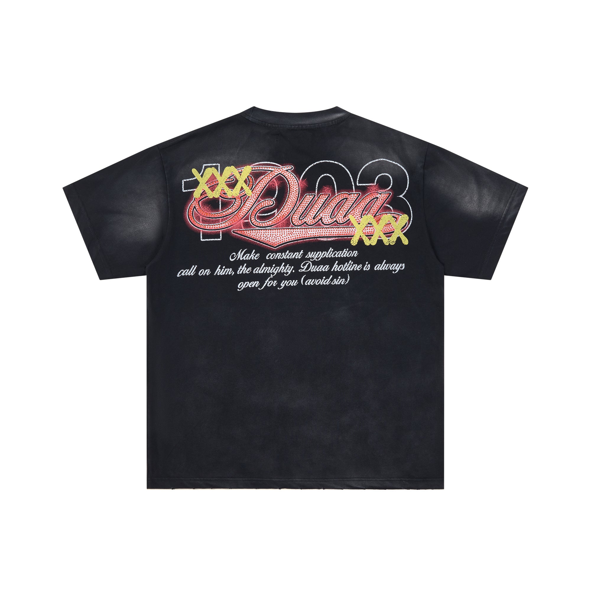 DUAA Flame 8-Ball Poker Vintage Black Washed T-Shirt
