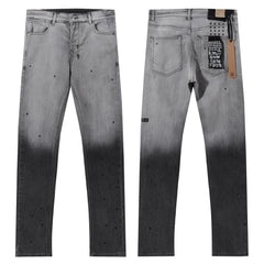 Ksubi Gradient DIP Dye Cross Print Slim Jeans