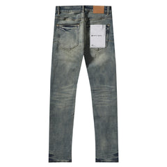 Purple‑Brand Vintage Yellowish Sand Fade Straight Leg Jeans