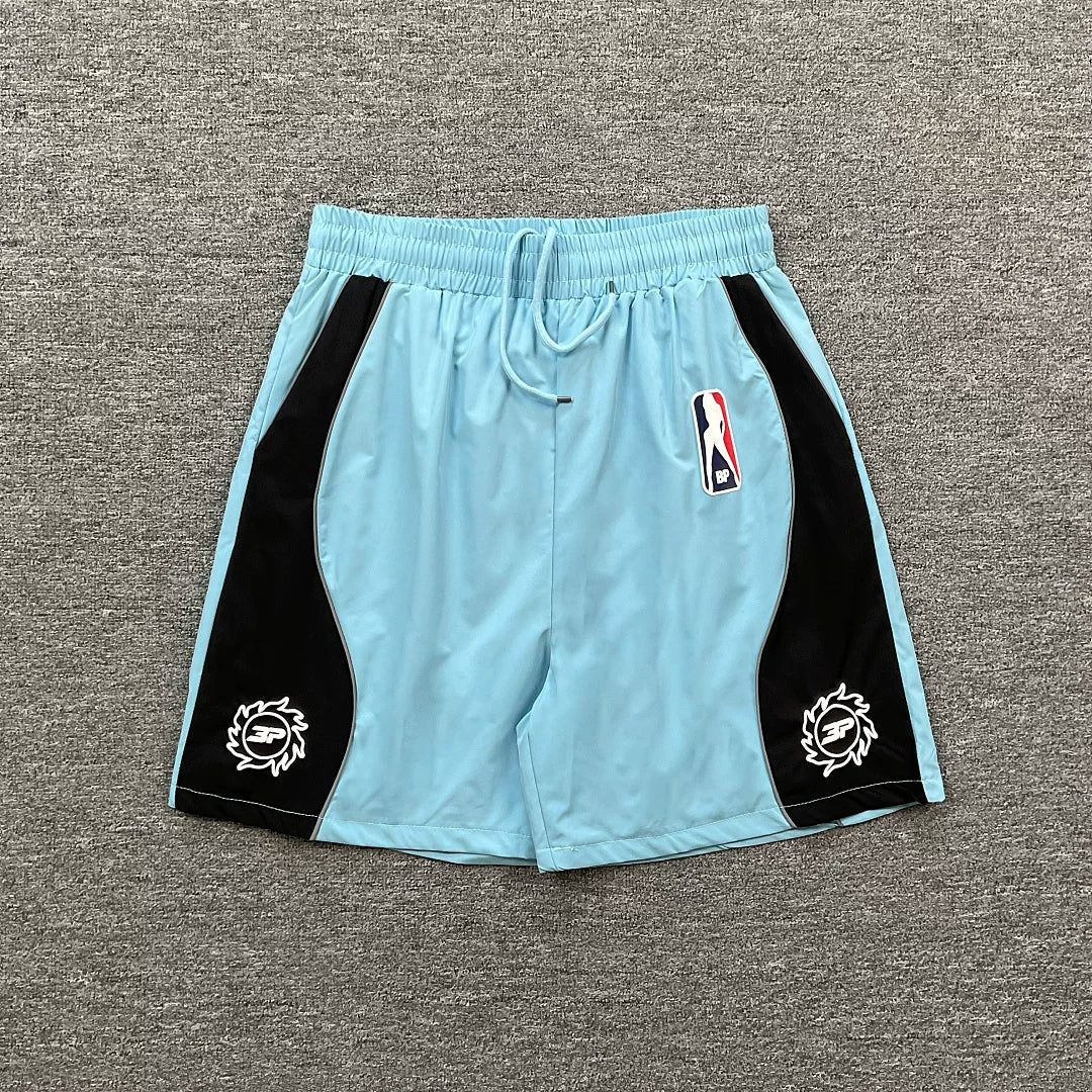 Broken Planet Color‑Block Basketball Mesh Shorts, 4 Colors Unisex Retro Street Sport Shorts