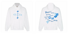 Broken Planet CHMB White Oversized Double Sided Graphic Hoodie