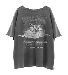 Triple Sevens Night Owl Tee Black