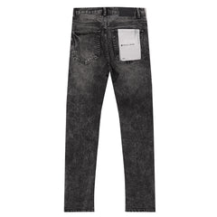 Purple‑Brand Black Acid Wash Straight Denim Jeans
