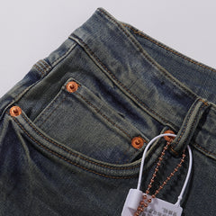 Purple‑Brand Dark Retro Faded Straight Leg Jeans