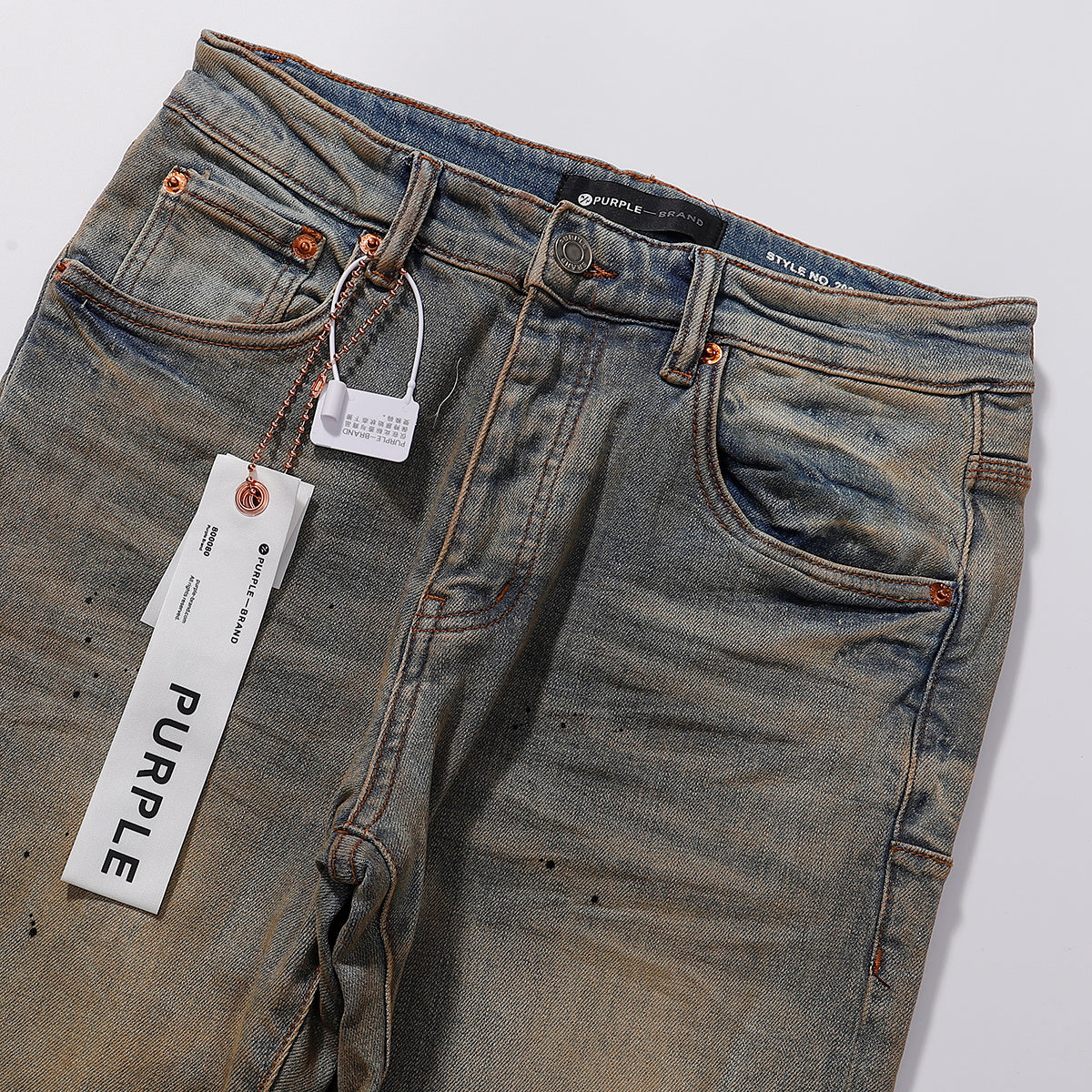 Purple‑Brand Vintage Paint Splatter Straight Leg Jeans