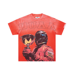 DUAA Racing Champion Trophy Vintage Red Washed T-Shirt