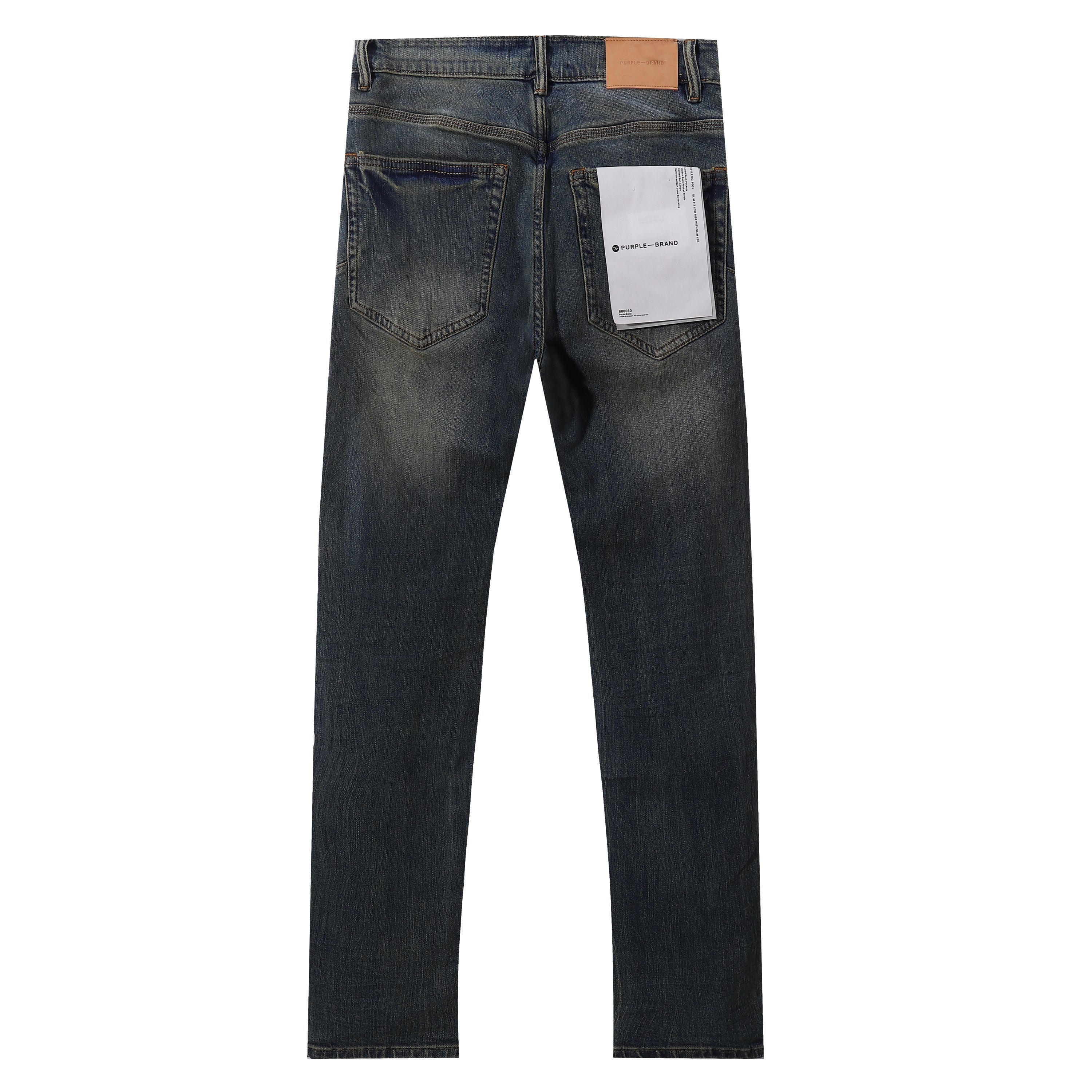 Purple‑Brand Dark Retro Faded Straight Leg Jeans