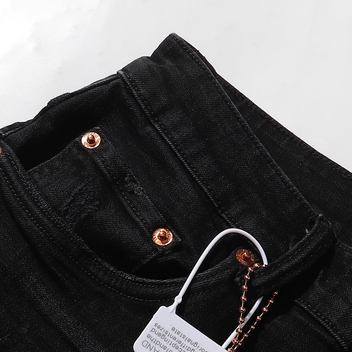 Purple‑Brand Black Wash Multi Frayed Rip Mesh Patch Straight Leg Jeans