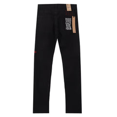 Ksubi Red KSUBI Letter Embroidery Solid Black Slim Jeans