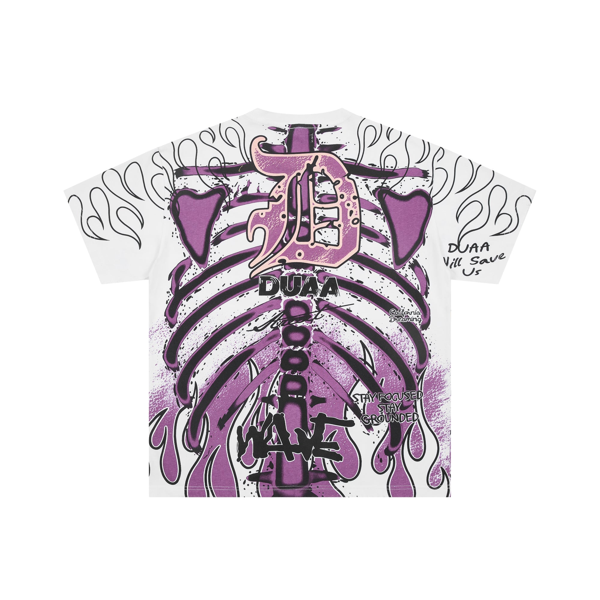 DUAA Skeleton Bart All Over Print Vintage T-Shirt