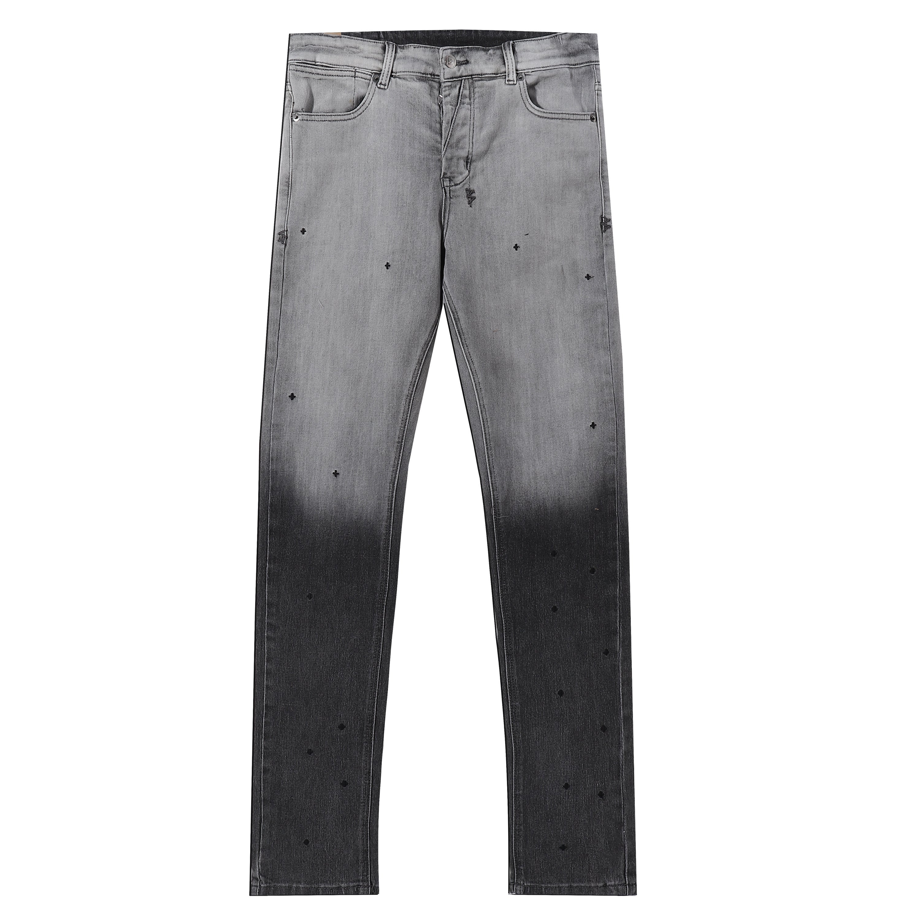 Ksubi Gradient DIP Dye Cross Print Slim Jeans