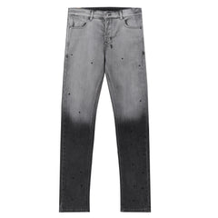 Ksubi Gradient DIP Dye Cross Print Slim Jeans