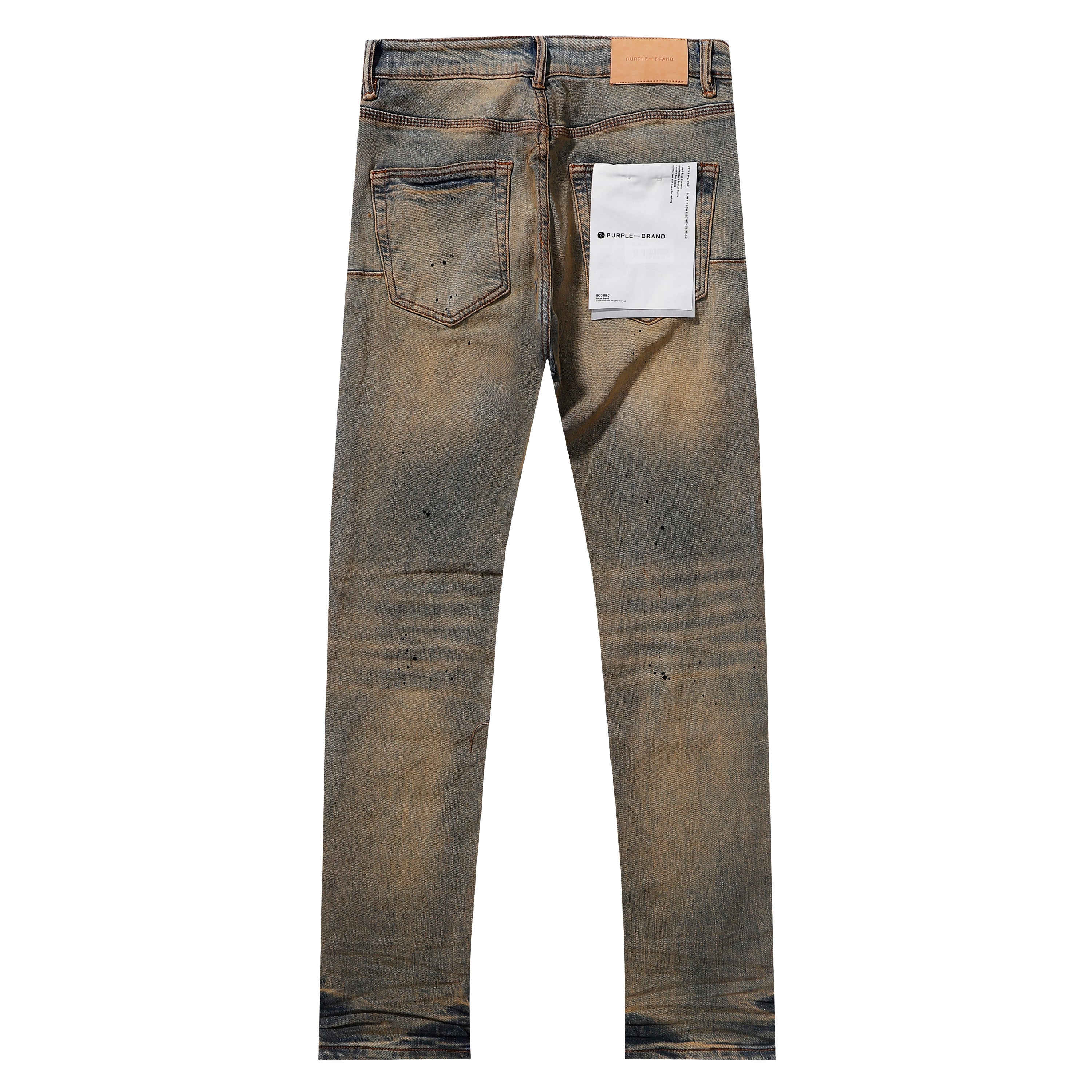 Purple‑Brand Vintage Paint Splatter Straight Leg Jeans