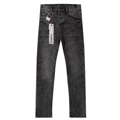 Purple‑Brand Black Acid Wash Straight Denim Jeans