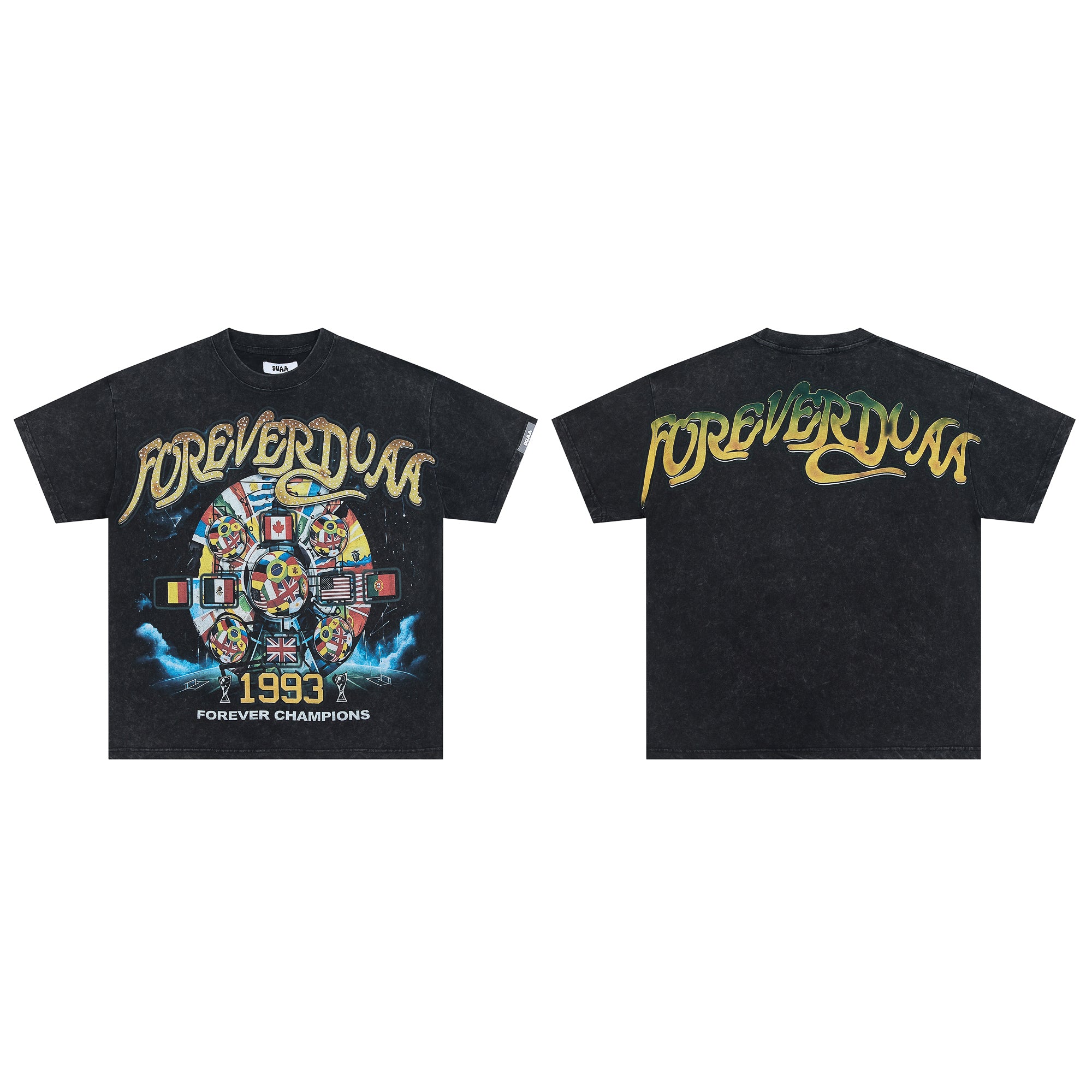Forever DUAA 1993 World Flag Champion Vintage Washed T-Shirt