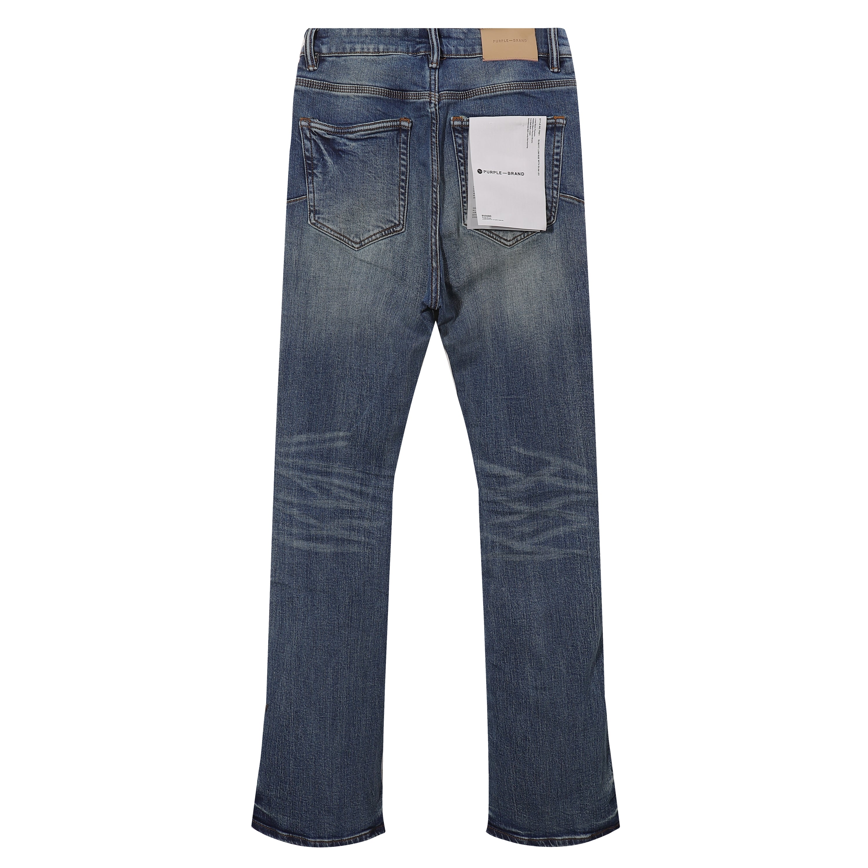Purple‑Brand Vintage Blue Whisker Flare Jeans
