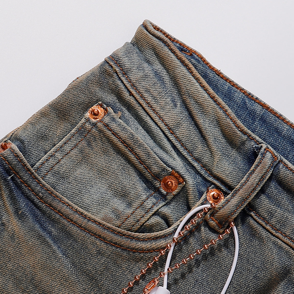 Purple‑Brand Vintage Paint Splatter Straight Leg Jeans