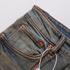 Purple‑Brand Vintage Paint Splatter Straight Leg Jeans