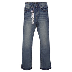 Purple‑Brand Vintage Blue Whisker Flare Jeans