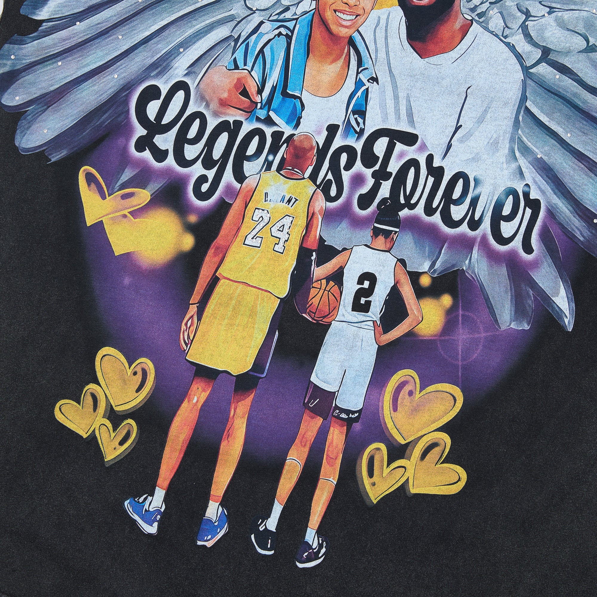 DUAA Legends Forever Kobe & Gigi Angel 24 Vintage Washed T-Shirt